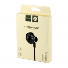 Навушники Marvo DEP003 Black, мікрофон, Mini jack 3.5 мм, вкладиші, кабель 1.25 м (DEP003)