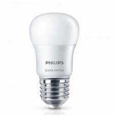 Лампа светодиодная E27, 6.5W, 6500K, P45, Philips Scene Switch 2Step, 600 lm, 220V (929001209007)