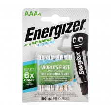Акумулятор AAA, 800 mAh, Energizer Recharge Extreme, 4 шт, 1.2V, Blister (ENR EXTREME RECH 800)