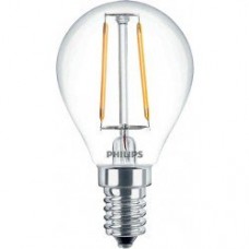 Лампа светодиодная декоративная E14, 2.3W, 2700K, P45, Philips Fila, 250 lm, 220V (929001180207)