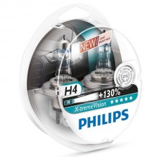 Автолампи Philips X-treme Vision H4, 2 шт (12342XV+S2)
