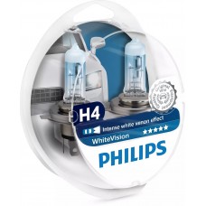 Автолампи Philips White Vision H4, 2 шт (12342WHVSM)