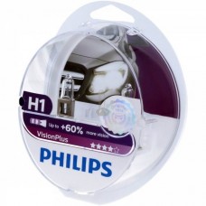 Автолампы Philips Vision Plus H1, 2 шт (12258VPS2)