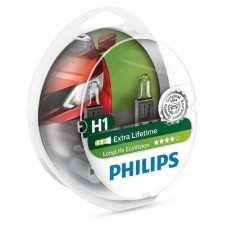Автолампи Philips LongLife EcoVision H1, 2 шт (12258LLECOS2)