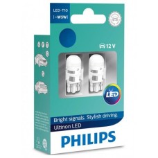 Автолампы Philips Ultinon LED W5W, 2 шт (11961ULW4X2)