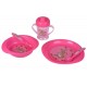 Набор для кормления Nuvita, 12 мес +, розовый, 4 предмета (NV1495Pink)