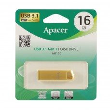 USB 3.1 Flash Drive 16Gb Apacer AH15C, Gold, металлический корпус (AP16GAH15CC-1)
