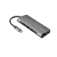 Концентратор USB 3.2 Type-C Trust Dalyx Aluminium 7-in-1, Gray, алюминевый корпус (23331)