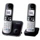 Радиотелефон Panasonic KX-TG6812UAB Black + дополнительная трубка, АОН, Caller ID, спикерфон