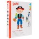 Магнітна книга Goki, одяг для хлопчика (58741G)