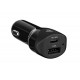 Автомобільний зарядний пристрій 2E, Black, USB (2.4A)/USB Type-C (Power Delivery) (2E-ACR18WQC)