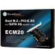 Плата-адаптер SilverStone ECM20, PCI-E 4x, для 2 x SSD M.2 (ключ M и ключ B) (SST-ECM20)