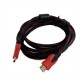 Кабель HDMI - HDMI 3 м Extradigital Black/Red, V2.0, позолочені конектори (KBH1746)