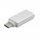 Перехідник USB 3.0 - USB Type C Extradigital Silver (KBU1665)
