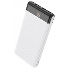 Универсальная мобильная батарея 10000 mAh, Hoco J59 Famous, White