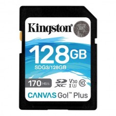 Карта пам'яті SDXC, 128Gb, Сlass10 UHS-I U3 V30, Kingston Canvas Go! Plus (SDG3/128GB)