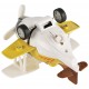 Літак металевий інерційний Same Toy, Aircraft,  жовтий, зі світлом і музикою (SY8015Ut-1)