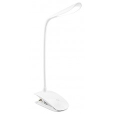 Лампа настольная ColorWay Flexible & Clip, White, со встроенным аккумулятором (CW-DL04FCB-W)