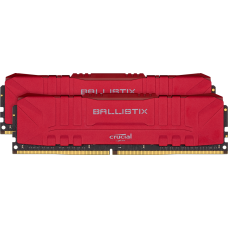 Пам'ять 8Gb x 2 (16Gb Kit) DDR4, 2666 MHz, Crucial Ballistix, Red (BL2K8G26C16U4R)