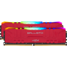 Пам'ять 8Gb x 2 (16Gb Kit) DDR4, 3200 MHz, Crucial Ballistix RGB, Red (BL2K8G32C16U4RL)