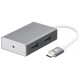 Концентратор USB 3.0 Type-C 2E, Silver, 4 порти USB 3.0, алюмінієвий корпус (2E-W1407)