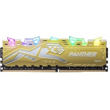 Пам'ять 16Gb DDR4, 2666 MHz, Apacer Panther Rage RGB, Gold/Silver (EK.16G2V.GQM)