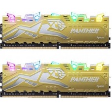 Пам'ять 8Gb x 2 (16Gb Kit) DDR4, 3000 MHz, Apacer Panther Rage RGB, Gold/Silver (EK.16G2Z.GJMK2)