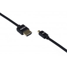 Кабель mini HDMI - HDMI, 1.8 м, Black, V1.4, 2E, позолочені конектори, 4K (2EW-1120-2M)