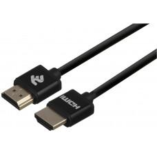 Кабель HDMI - HDMI 2 м 2E Black, V2.0, Ultra Slim (2EW-1119-2M)