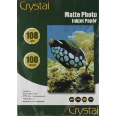 Фотопапір Crystal, матовий, A4, 108 г/м², 100 арк (MT-A4-108-100)