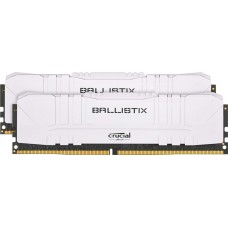 Память 16Gb x 2 (32Gb Kit) DDR4, 2666 MHz, Crucial Ballistix, White (BL2K16G26C16U4W)