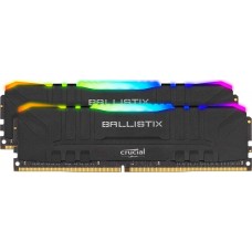 Пам'ять 16Gb x 2 (32Gb Kit) DDR4, 3000 MHz, Crucial Ballistix RGB, Black (BL2K16G30C15U4BL)