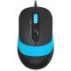 Миша A4Tech Fstyler FM10S 1600dpi Black+Blue, USB, безшумна