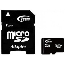 Карта памяти microSD, 2Gb, Team, SD адаптер (TUSD2G03)