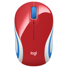 Мышь Logitech M187 Ultra Portable, Red, USB, беспроводная, оптическая, 1000 dpi (910-002732)
