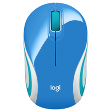 Мышь Logitech M187 Ultra Portable, Blue, USB, беспроводная, оптическая, 1000 dpi (910-002733)