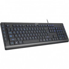 Клавіатура A4tech KD-600L, Black, USB, X-Slim, мультимедійна