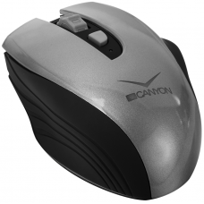 Миша бездротова Canyon CNS-CMSW7G, Gray/Black, USB, оптична, 800 - 1600 dpi