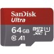 Карта пам'яті microSDXC, 64Gb, Class10 UHS-I, SanDisk Ultra A1, SD адаптер (SDSQUAR-064G-GN6TA)