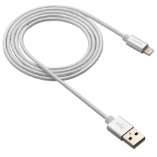 Кабель USB - Lightning 1 м Canyon White, 2.4A, Apple MFi стандарт (CNS-MFIC3PW)