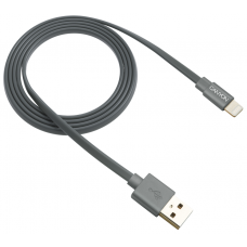 Кабель USB <-> Lightning, Canyon, Grey, 1 м, 2.4A, плоский, Apple MFi стандарт (CNS-MFIC2DG)