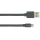 Кабель USB <-> Lightning, Canyon, Grey, 1 м, 2.4A, плоский, Apple MFi стандарт (CNS-MFIC2DG)