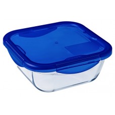 Форма для выпекания Pyrex Cook&Go, White-Blue, квадратная, стекло, 21x21 см, 1210 г (286PG00)