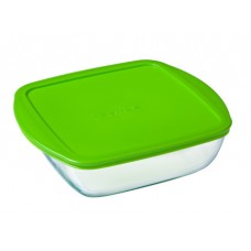 Форма для выпекания Pyrex Cook&Store, White-Green, прямоугольная, стекло, 25x22 см, 1210 г (212P000)
