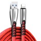 Кабель USB - Lightning 1 м ColorWay Red, 2.4A (CW-CBUL010-RD)