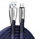 Кабель USB - micro USB 1 м ColorWay Blue, 2.4A (CW-CBUM011-BL)