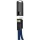 Кабель USB - micro USB 0.2 м ColorWay Blue, 2.4A (CW-CBUM022-BL)