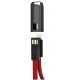 Кабель USB - USB Type-C 0.2 м ColorWay Red, 2.4A (CW-CBUC023-RD)