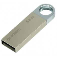 USB Flash Drive 64Gb Goodram UUN2, Silver, металевий корпус (UUN2-0640S0R11)