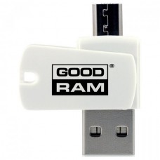 Картридер зовнішній Goodram AO20, White, USB 2.0 - microUSB OTG (AO20-MW01R11)
